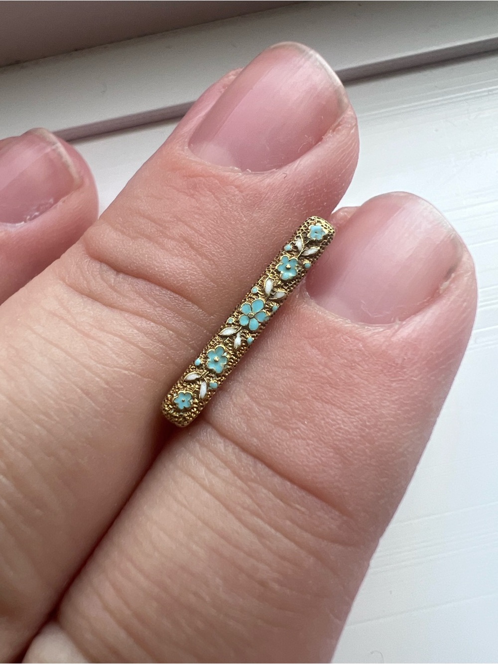 Vintage 14K yellow gold Krementz lingerie pin